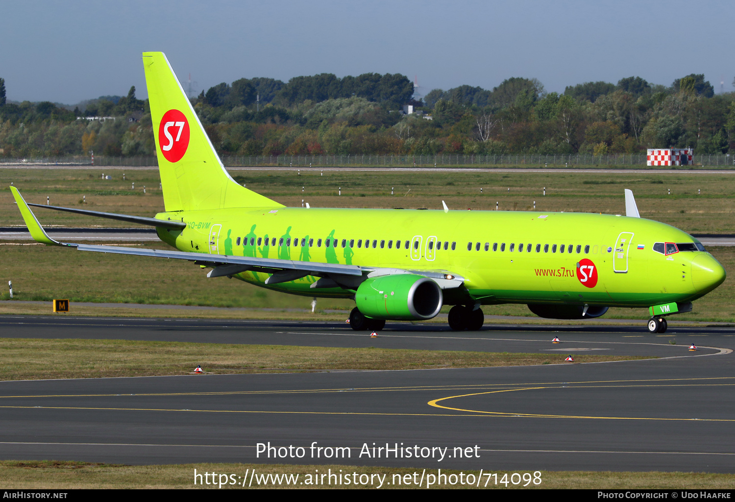 Aircraft Photo of VQ-BVM | Boeing 737-8GJ | S7 Airlines | AirHistory.net #714098