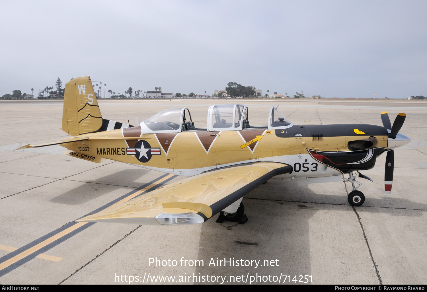 Aircraft Photo of 161053 | Beech T-34C Turbo Mentor | USA - Marines | AirHistory.net #714251