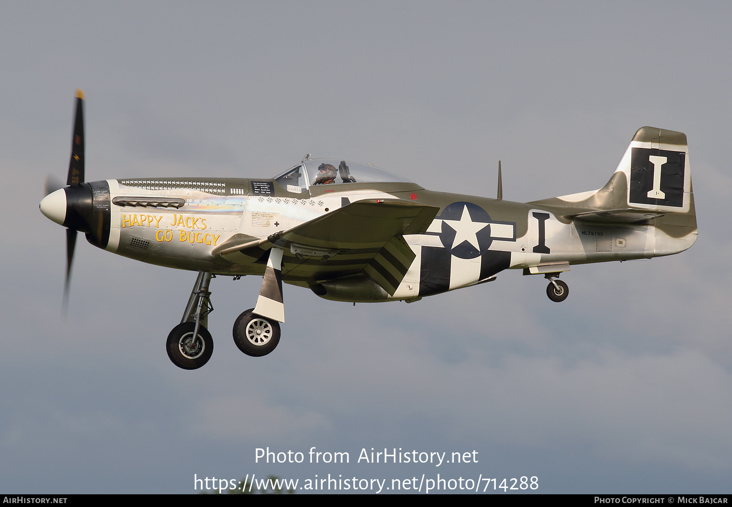 Aircraft Photo of N74190 / NL74190 | North American P-51D Mustang | USA - Air Force | AirHistory.net #714288