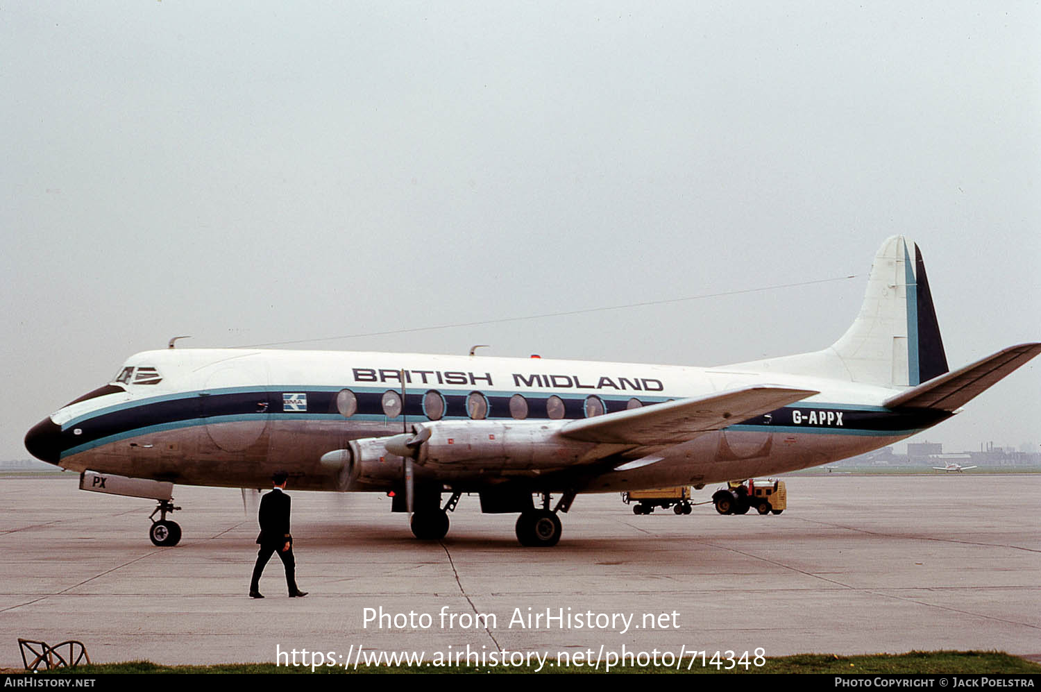 Aircraft Photo of G-APPX | Vickers 702 Viscount | British Midland Airways - BMA | AirHistory.net #714348