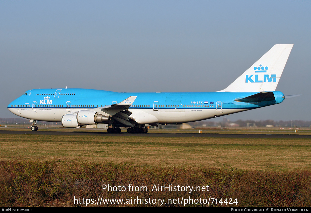 Aircraft Photo of PH-BFK | Boeing 747-406M | KLM - Royal Dutch Airlines | AirHistory.net #714424