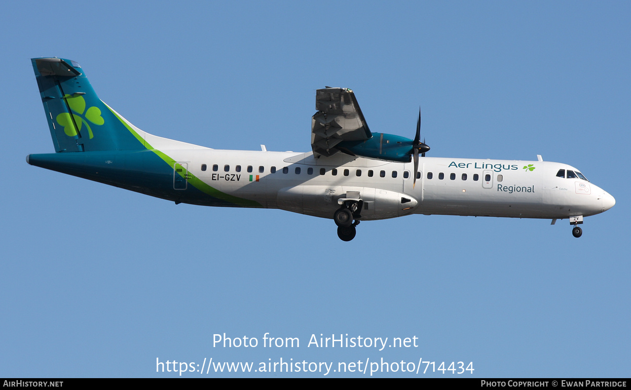 Aircraft Photo of EI-GZV | ATR ATR-72-600 (ATR-72-212A) | Aer Lingus Regional | AirHistory.net #714434