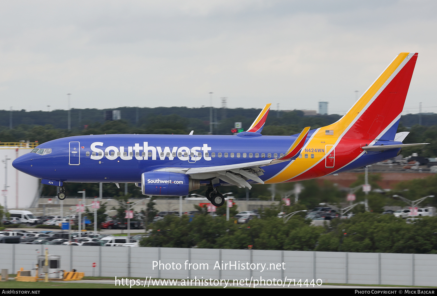 Aircraft Photo of N424WN | Boeing 737-7H4 | Southwest Airlines | AirHistory.net #714440