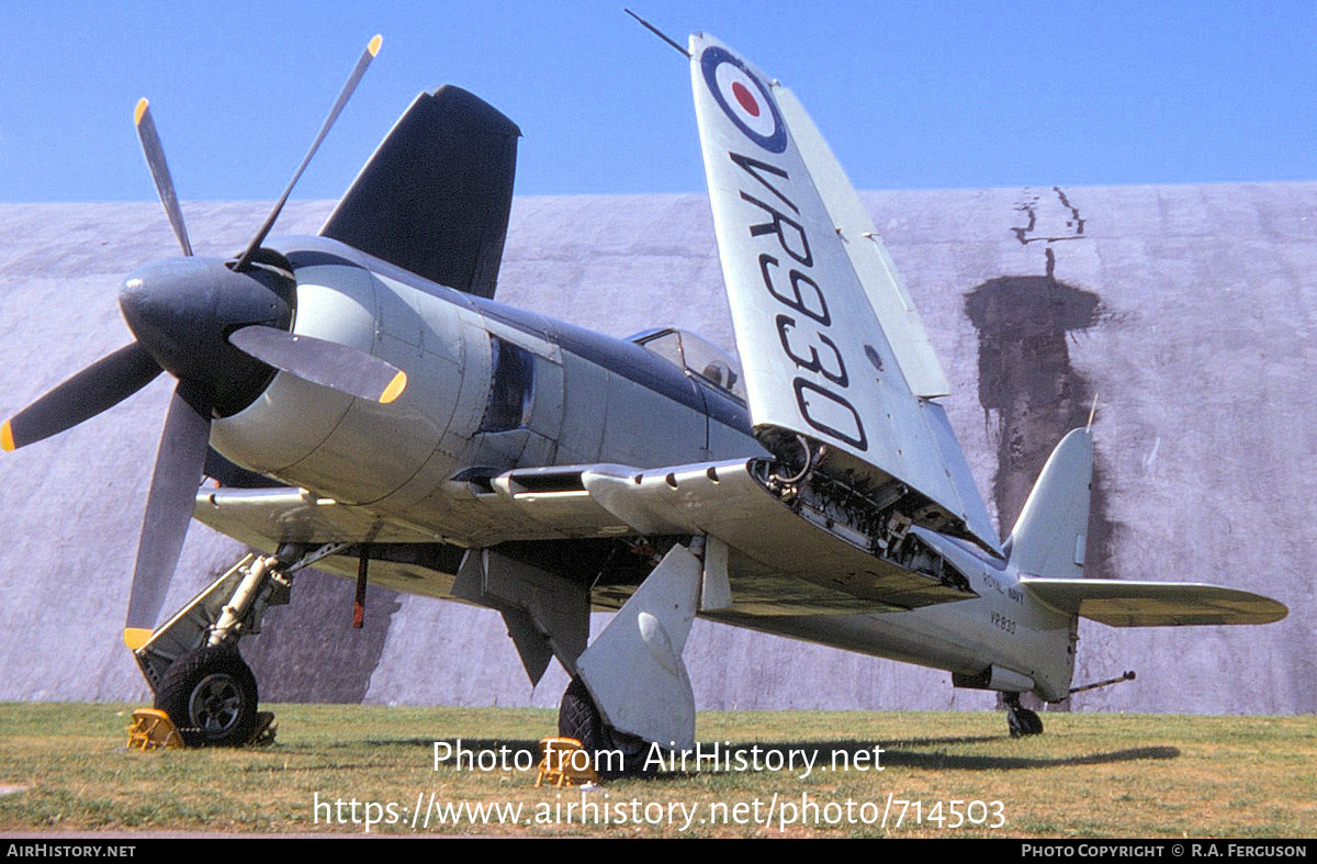 Aircraft Photo of VR930 | Hawker Sea Fury FB11 | UK - Navy | AirHistory.net #714503