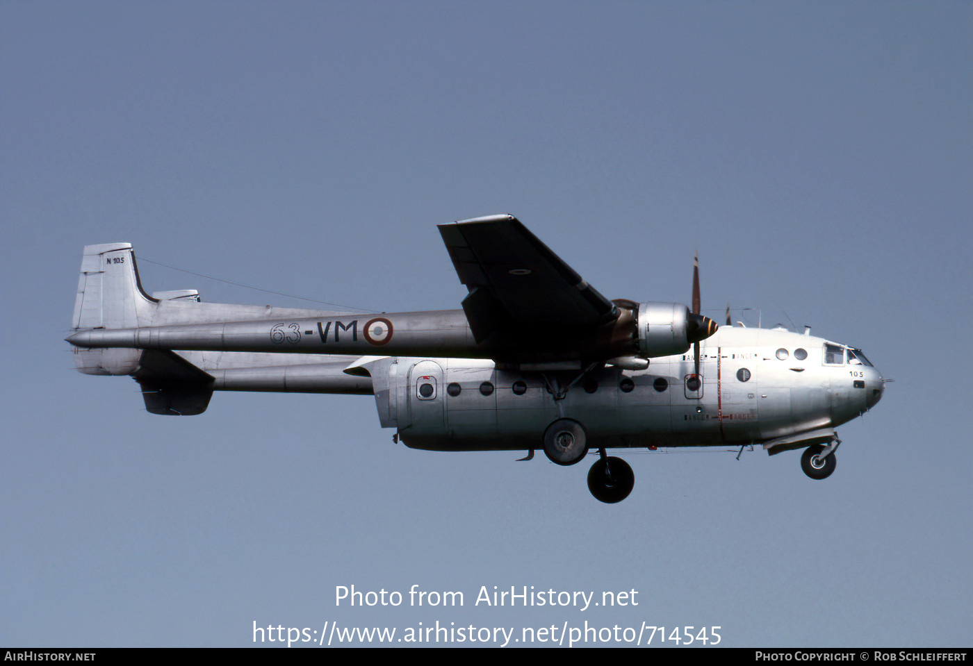 Aircraft Photo of 105 | Nord 2501F-3 Noratlas | France - Air Force | AirHistory.net #714545