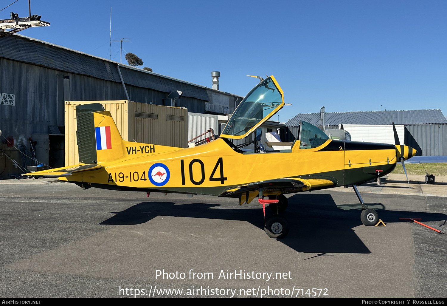 Aircraft Photo of VH-YCH / A19-104 | Pacific Aerospace CT-4B Airtrainer | Australia - Air Force | AirHistory.net #714572