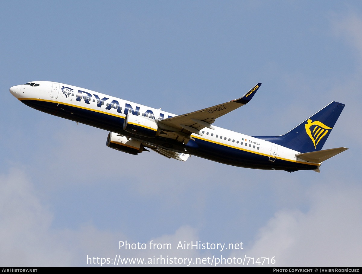 Aircraft Photo of EI-GSJ | Boeing 737-800 | Ryanair | AirHistory.net #714716