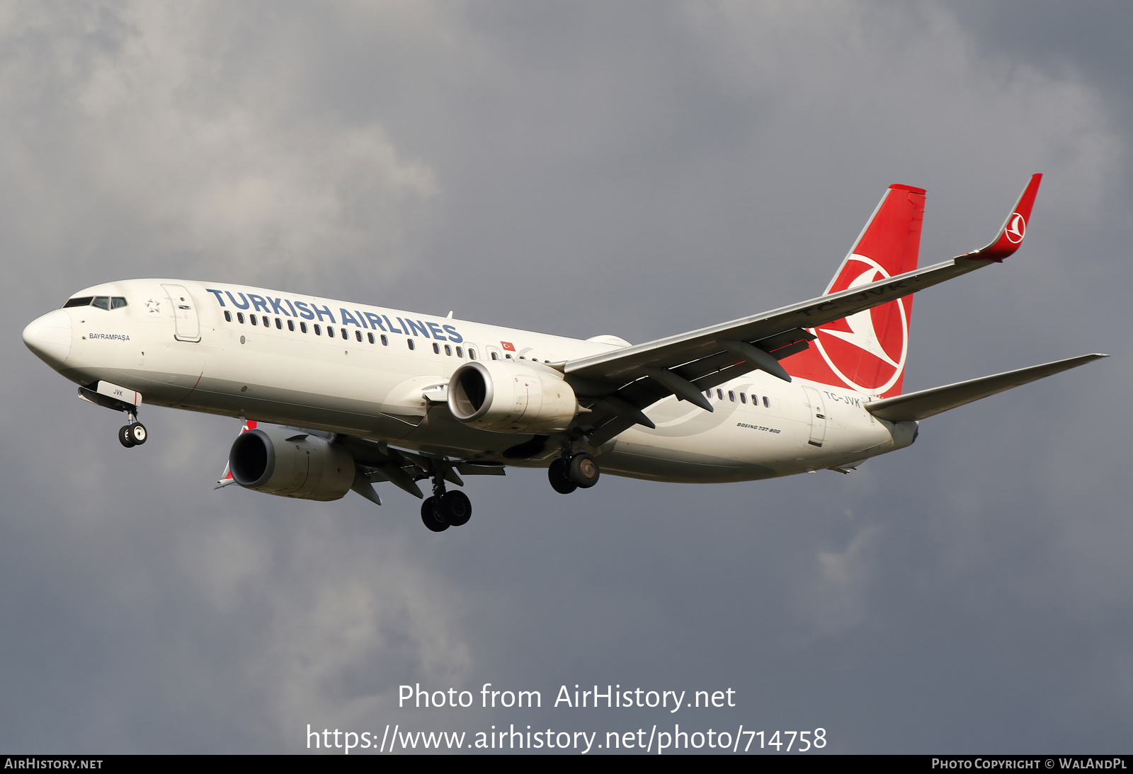 Aircraft Photo of TC-JVK | Boeing 737-8F2 | Turkish Airlines | AirHistory.net #714758