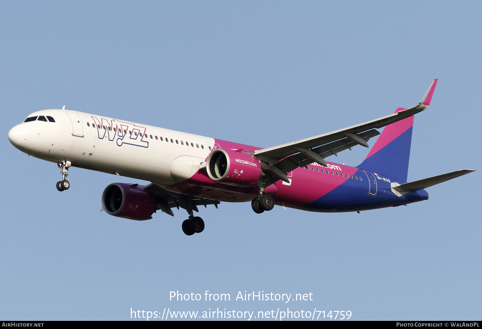 Aircraft Photo of 9H-WAQ | Airbus A321-271NX | Wizz Air | AirHistory.net #714759