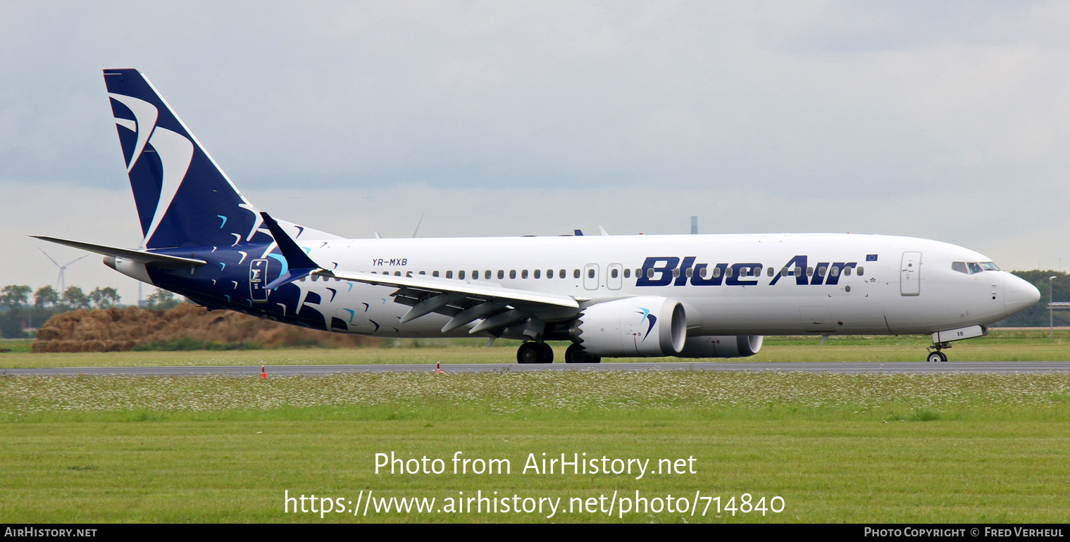 Aircraft Photo of YR-MXB | Boeing 737-8 Max 8 | Blue Air | AirHistory.net #714840