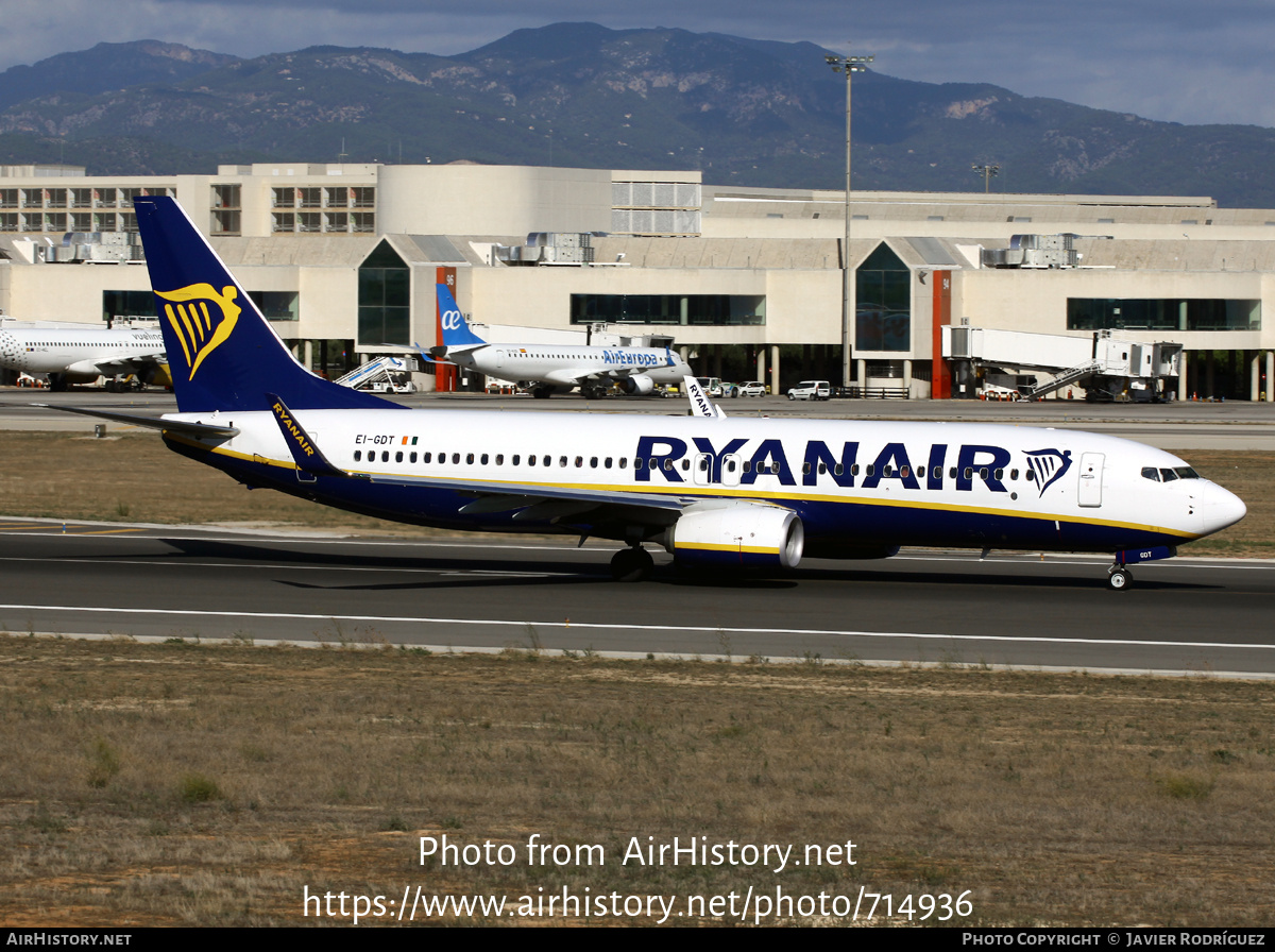 Aircraft Photo of EI-GDT | Boeing 737-800 | Ryanair | AirHistory.net #714936