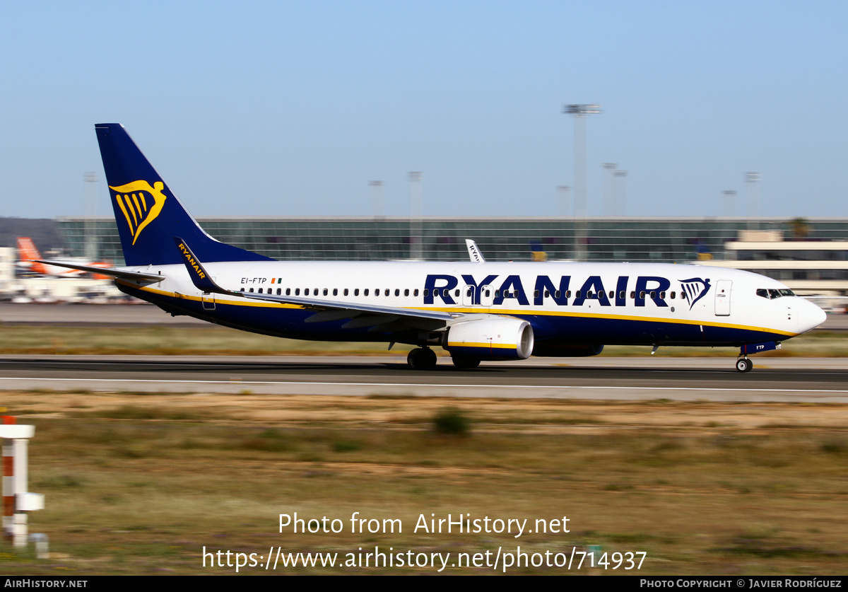 Aircraft Photo of EI-FTP | Boeing 737-800 | Ryanair | AirHistory.net #714937