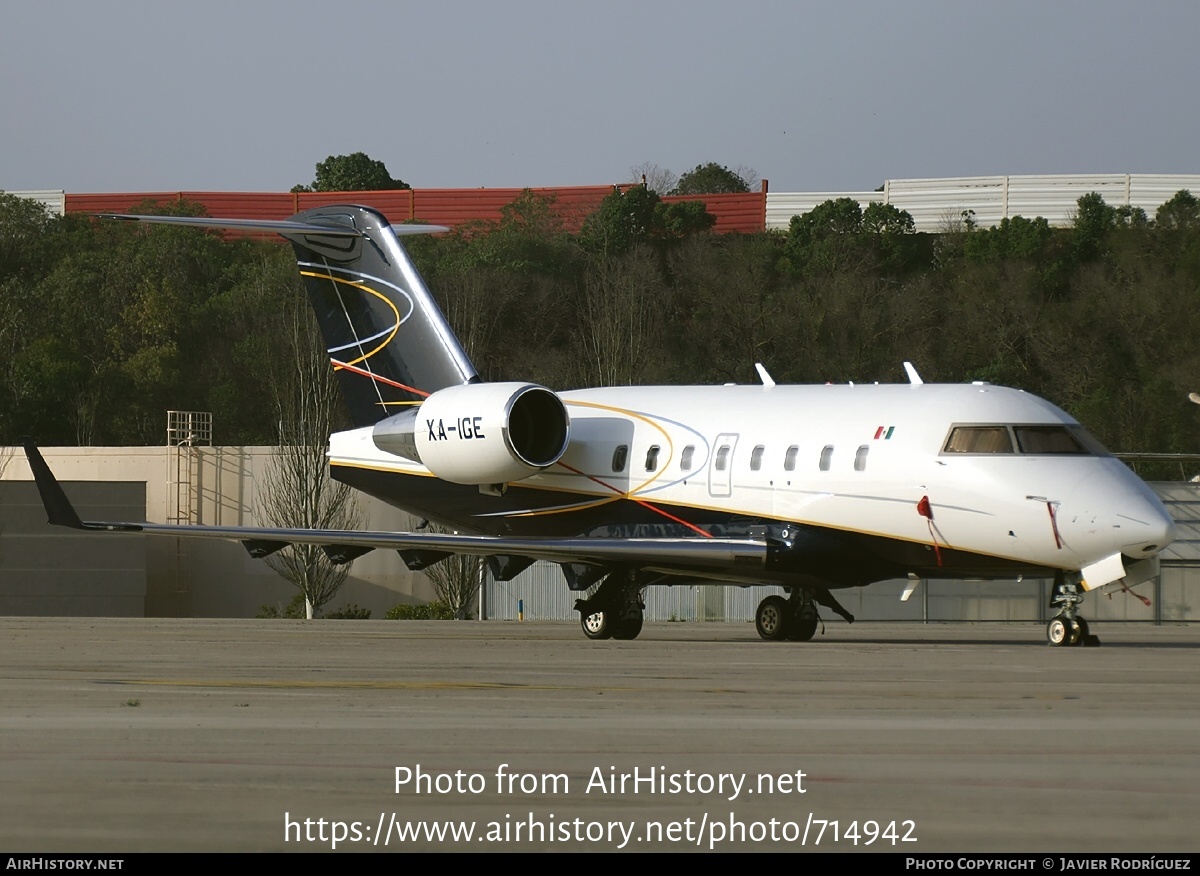 Aircraft Photo of XA-IGE | Bombardier Challenger 604 (CL-600-2B16) | AirHistory.net #714942