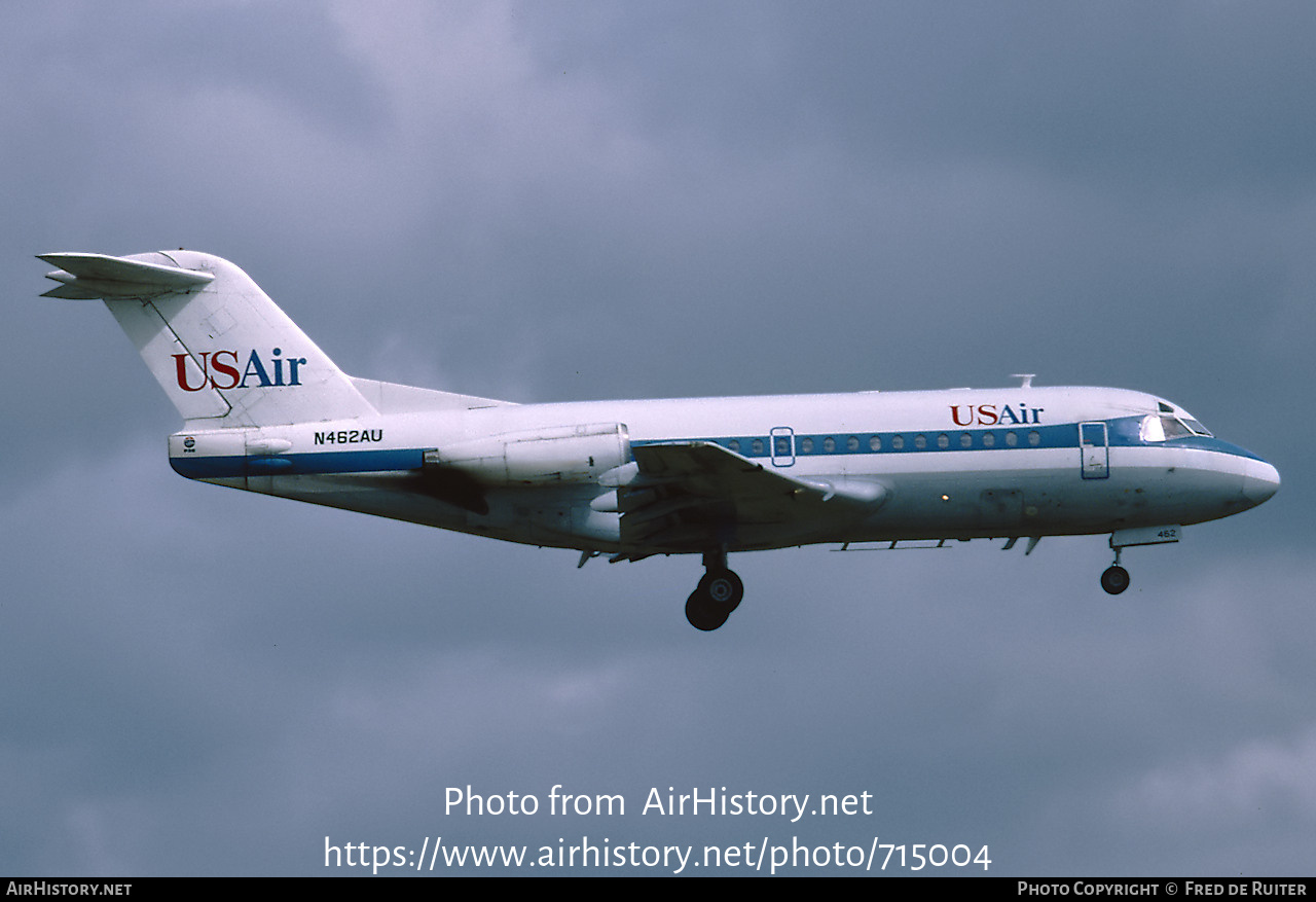 Aircraft Photo of N462AU | Fokker F28-1000 Fellowship | USAir | AirHistory.net #715004