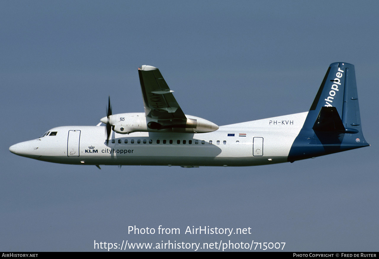 Aircraft Photo of PH-KVH | Fokker 50 | KLM Cityhopper | AirHistory.net #715007