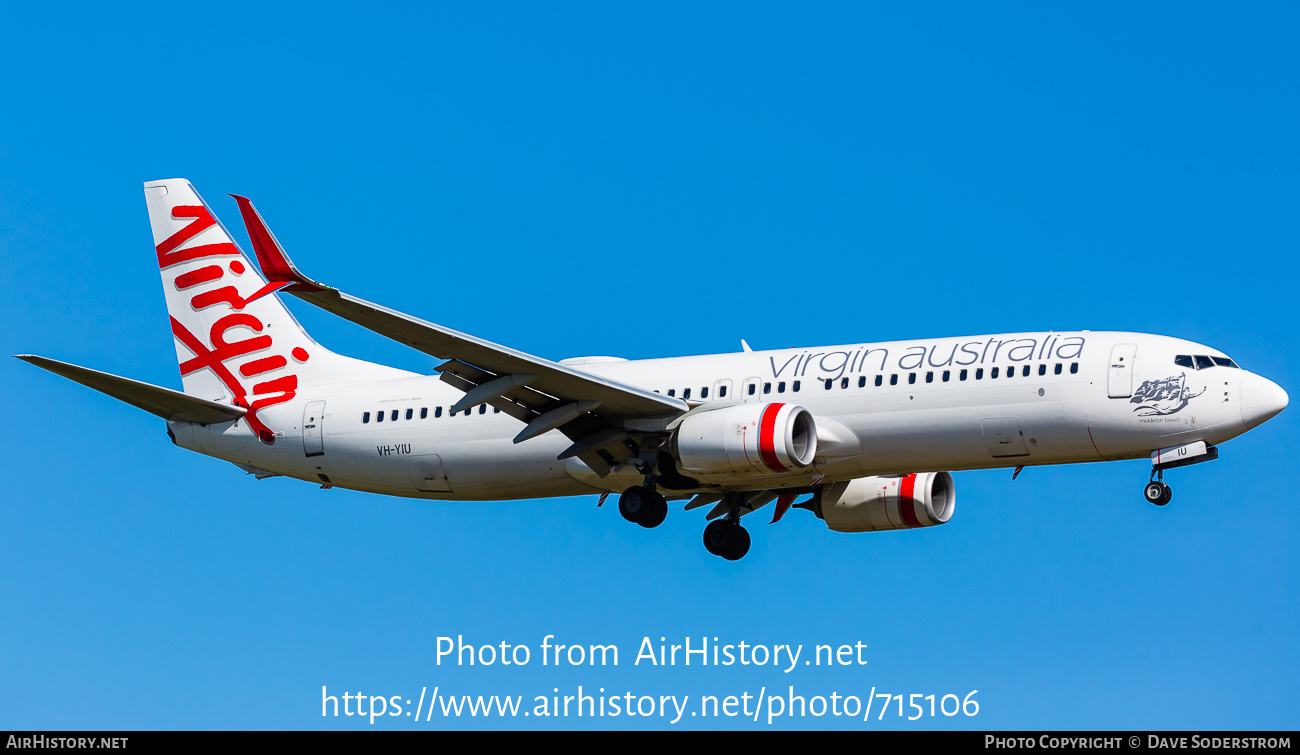 Aircraft Photo of VH-YIU | Boeing 737-8FE | Virgin Australia Airlines | AirHistory.net #715106