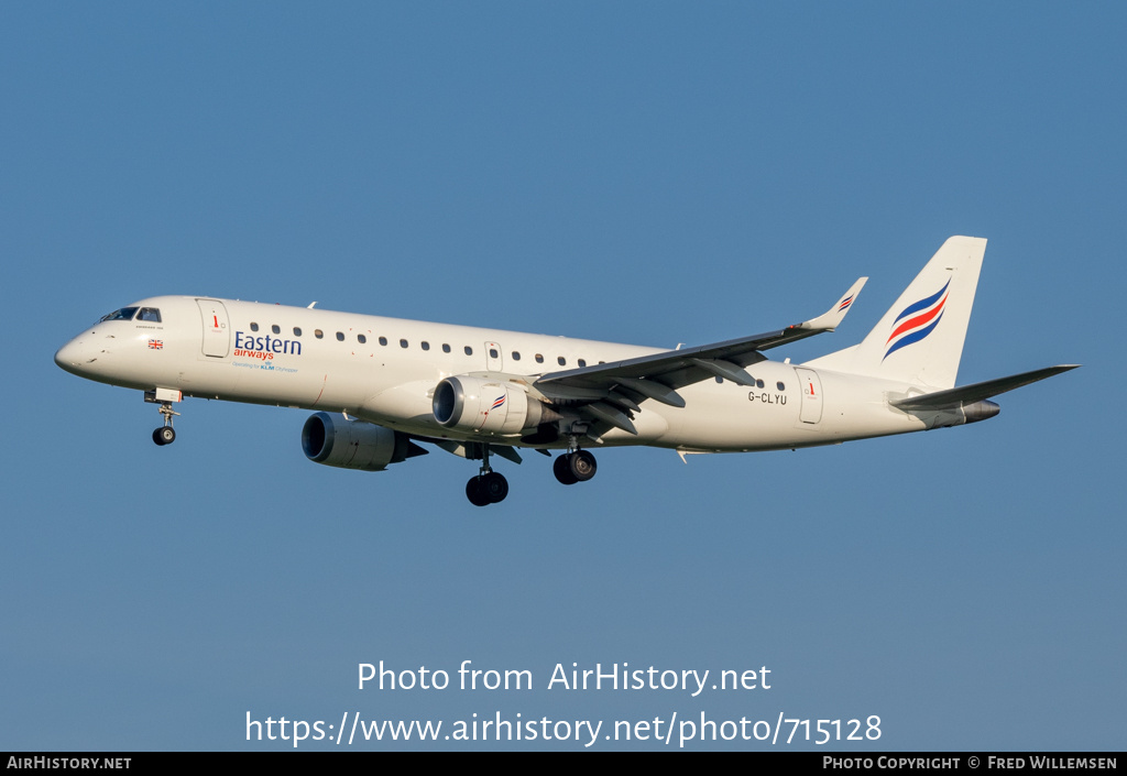 Aircraft Photo of G-CLYU | Embraer 190LR (ERJ-190-100LR) | Eastern Airways | AirHistory.net #715128