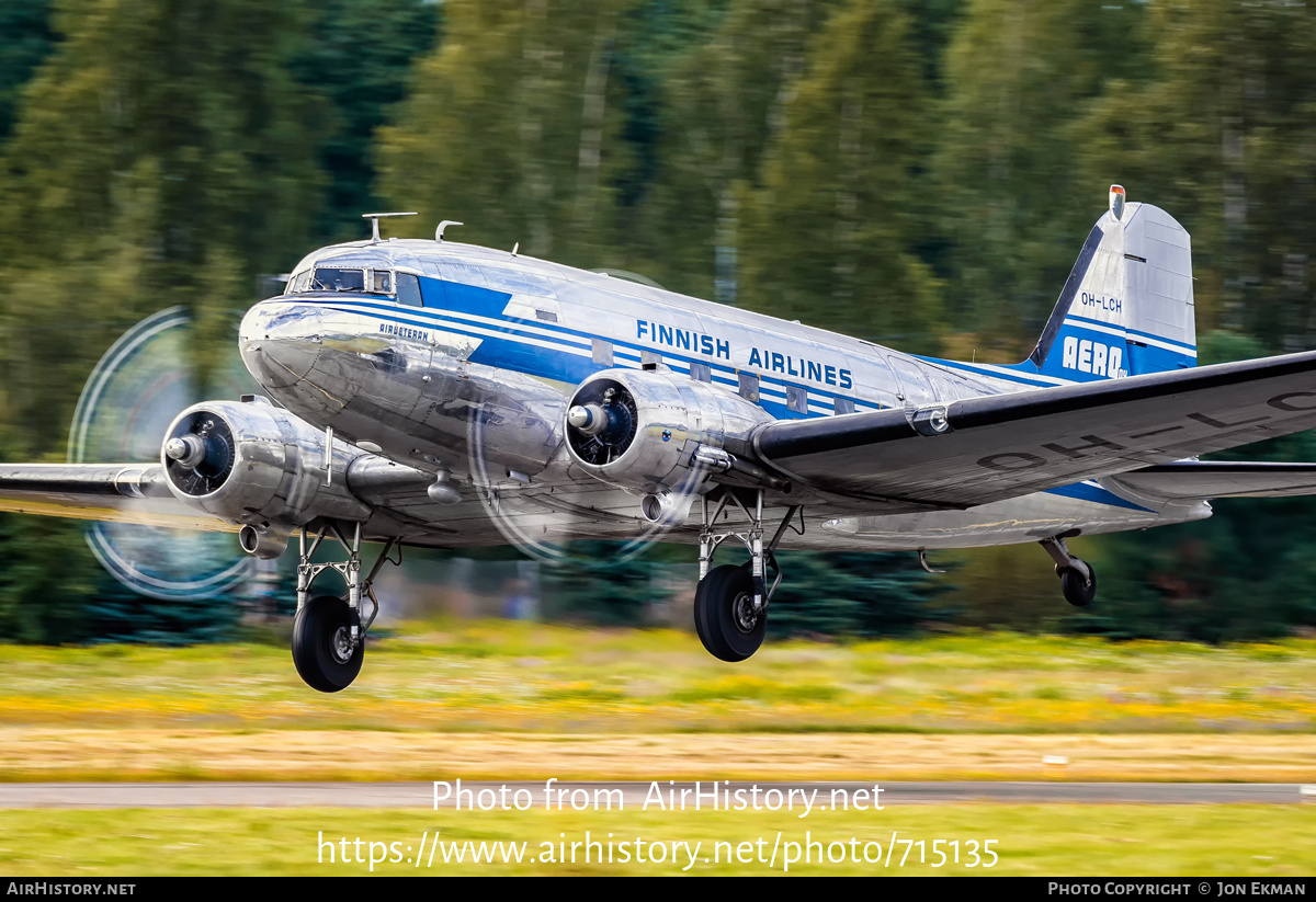 Aircraft Photo of OH-LCH | Douglas DC-3(CF) | Airveteran | Aero Oy - Finnish Airlines | AirHistory.net #715135