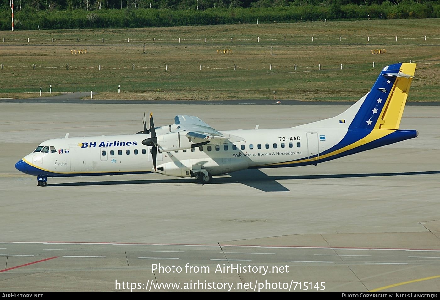 Aircraft Photo of T9-AAD | ATR ATR-72-212 | B & H Airlines | AirHistory.net #715145