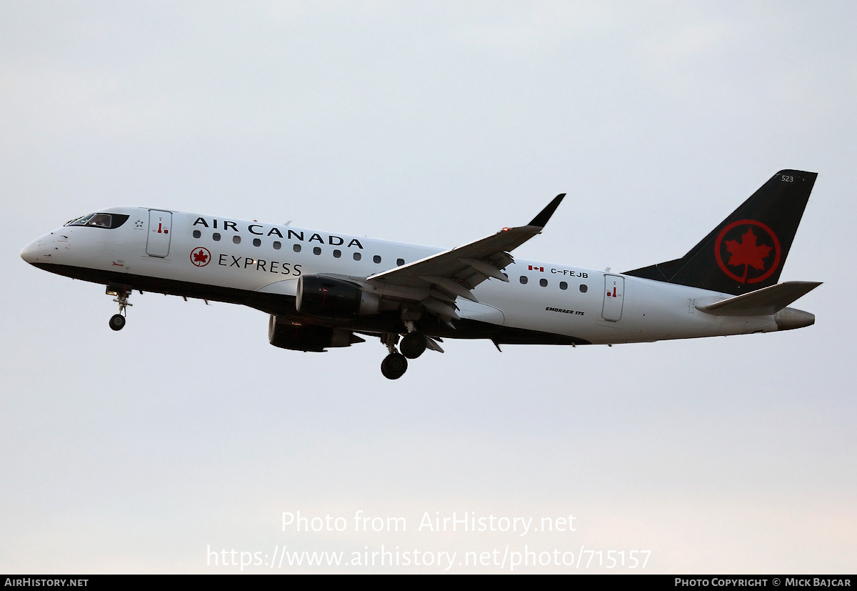 Aircraft Photo of C-FEJB | Embraer 175LR (ERJ-170-200LR) | Air Canada Express | AirHistory.net #715157