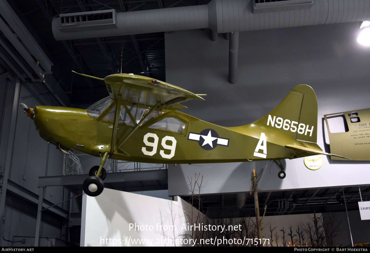 Aircraft Photo of N9658H | Stinson L-5E Sentinel | USA - Air Force | AirHistory.net #715171