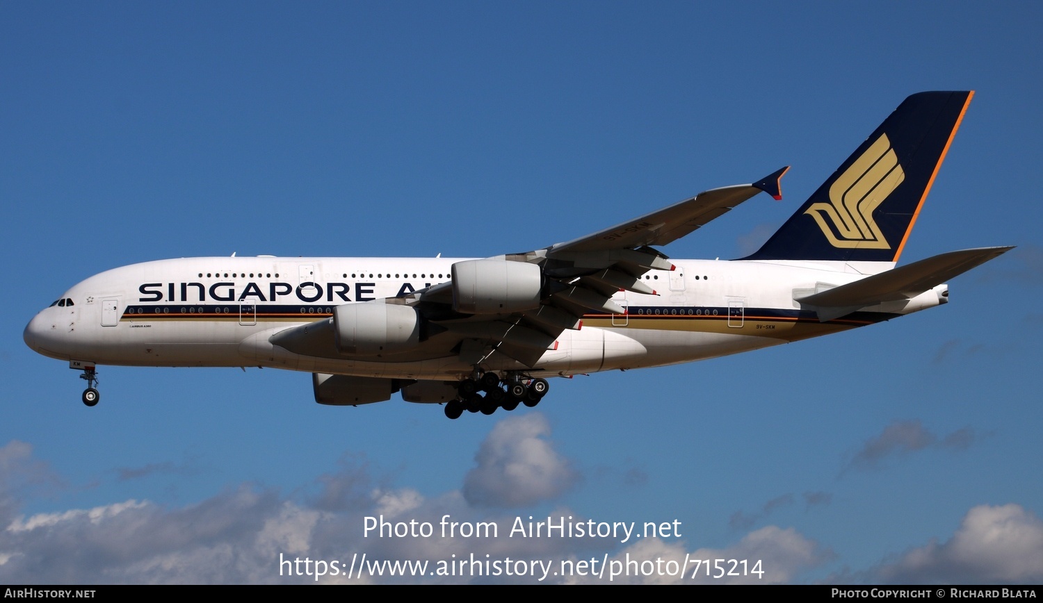 Aircraft Photo of 9V-SKM | Airbus A380-841 | Singapore Airlines | AirHistory.net #715214