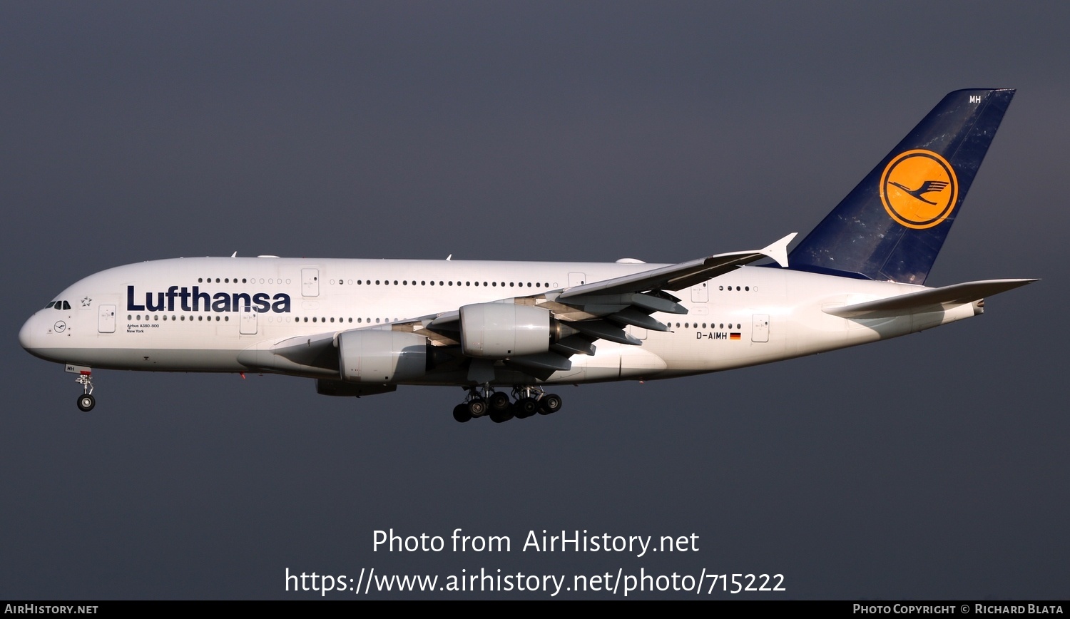 Aircraft Photo of D-AIMH | Airbus A380-841 | Lufthansa | AirHistory.net #715222