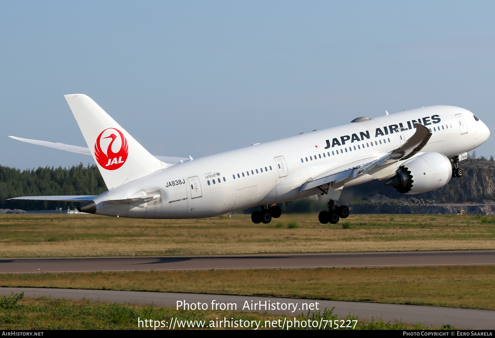 Aircraft Photo of JA838J | Boeing 787-8 Dreamliner | Japan Airlines - JAL | AirHistory.net #715227