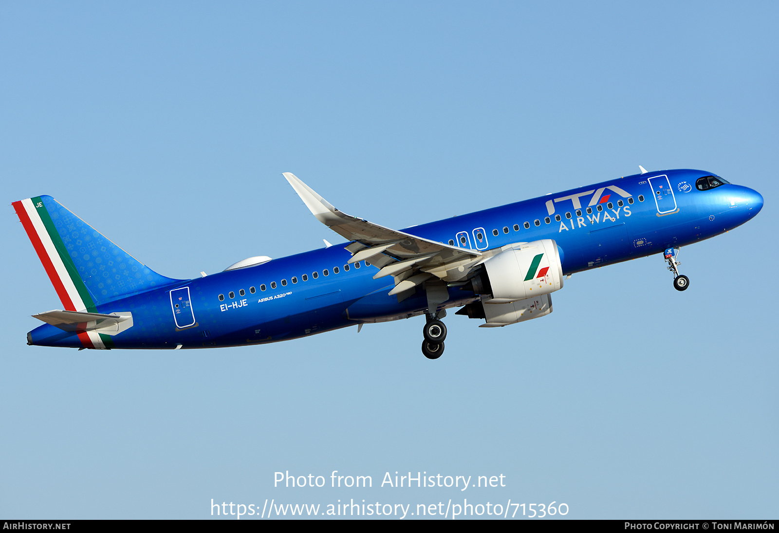 Aircraft Photo of EI-HJE | Airbus A320-271N | ITA Airways | AirHistory.net #715360