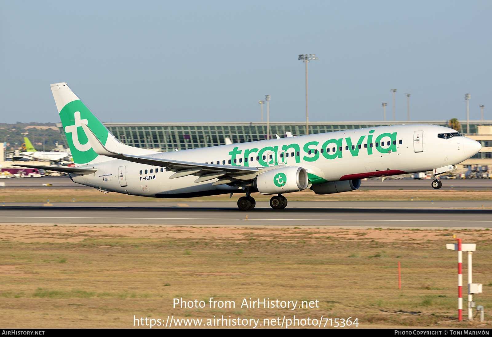 Aircraft Photo of F-HUYM | Boeing 737-86N | Transavia | AirHistory.net #715364