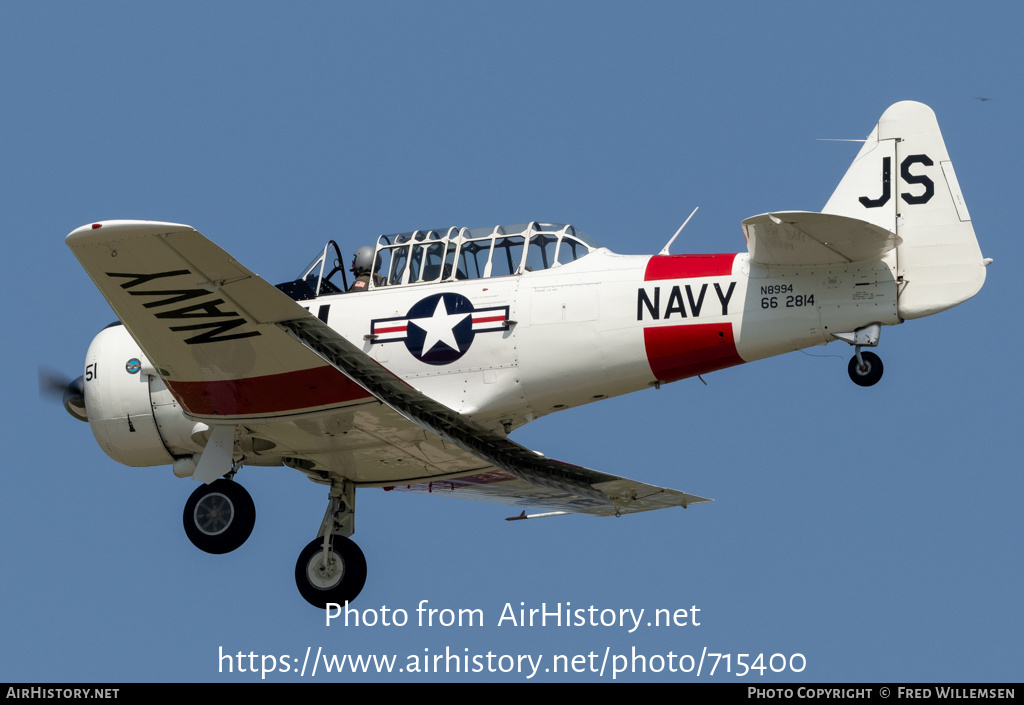 Aircraft Photo of N8994 / 66-2814 | North American AT-16 Harvard IIB | USA - Navy | AirHistory.net #715400