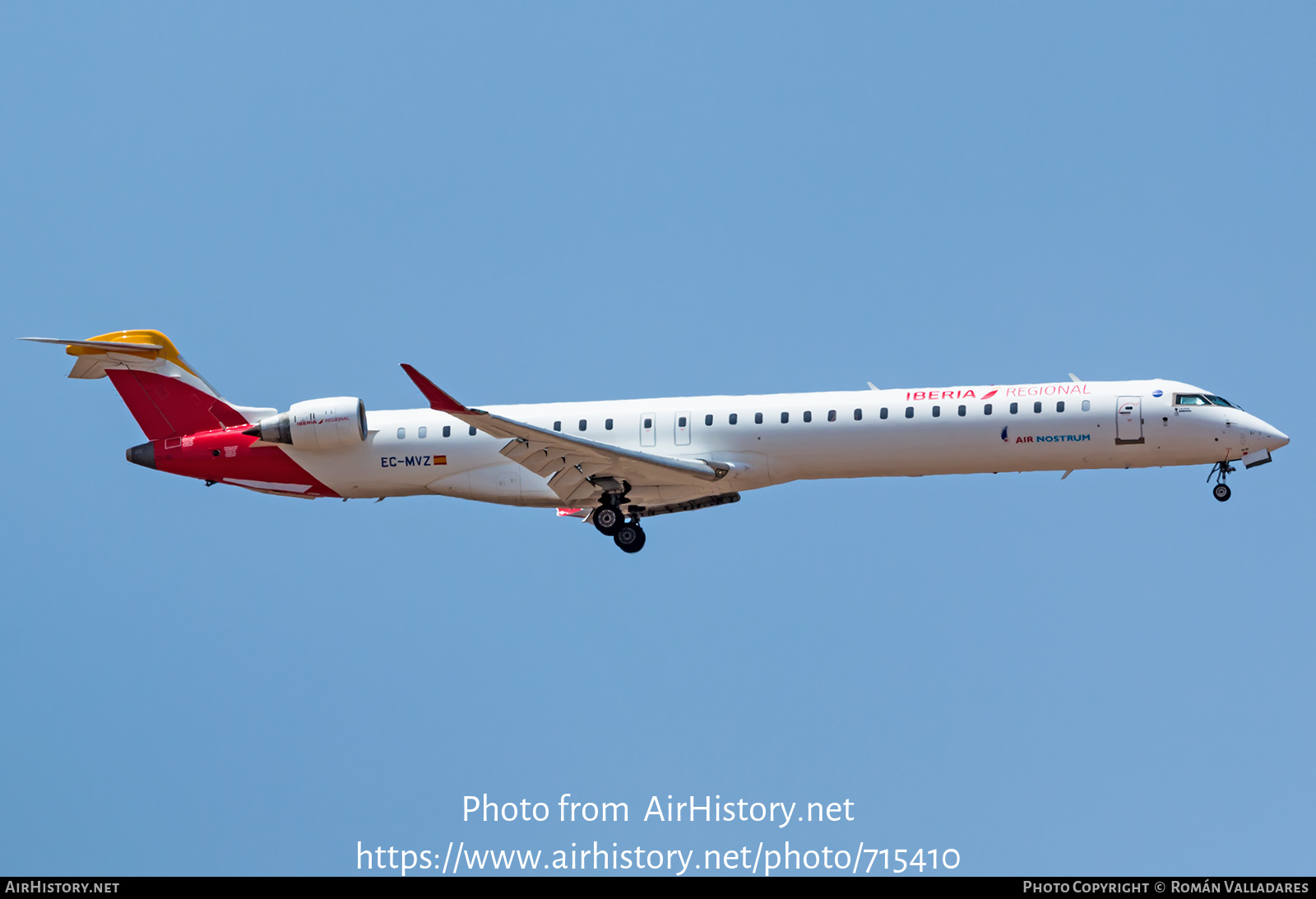 Aircraft Photo of EC-MVZ | Bombardier CRJ-1000 (CL-600-2E25) | Iberia Regional | AirHistory.net #715410