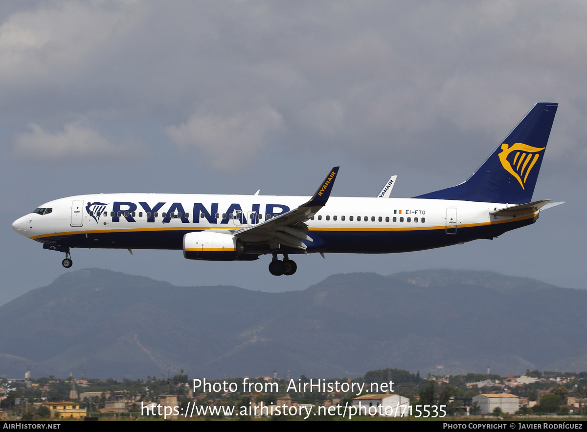 Aircraft Photo of EI-FTG | Boeing 737-800 | Ryanair | AirHistory.net #715535