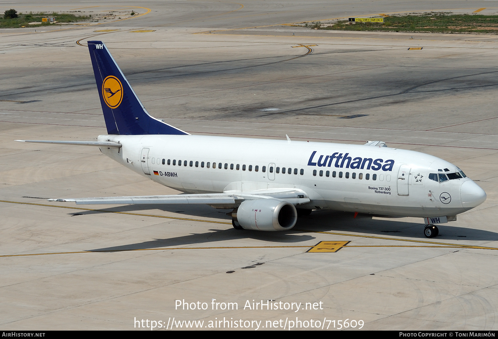 Aircraft Photo of D-ABWH | Boeing 737-330 | Lufthansa | AirHistory.net #715609