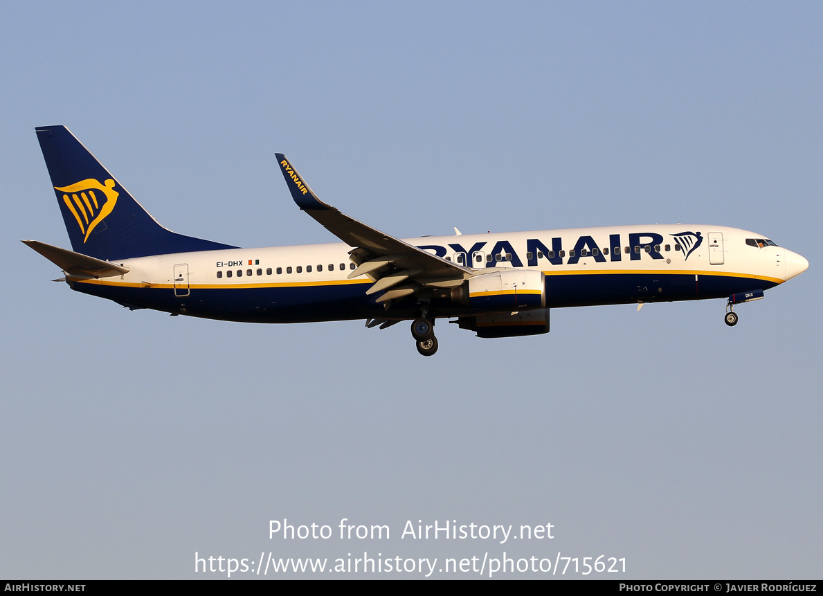 Aircraft Photo of EI-DHX | Boeing 737-8AS | Ryanair | AirHistory.net #715621