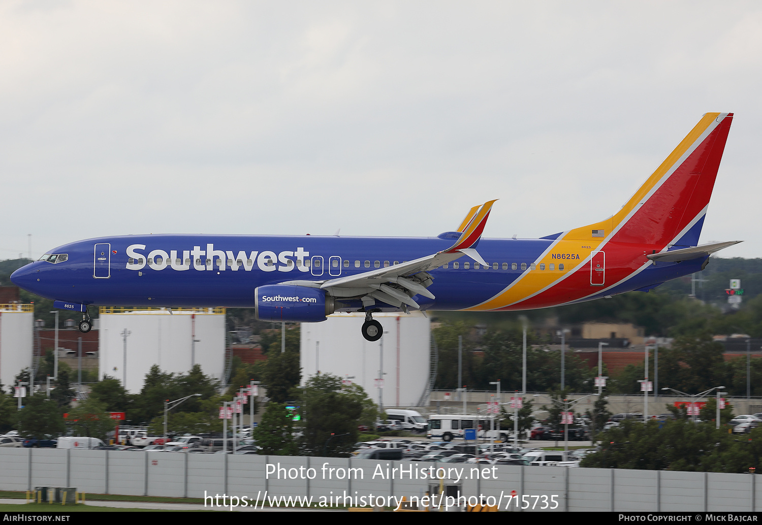 Aircraft Photo of N8625A | Boeing 737-8H4 | Southwest Airlines | AirHistory.net #715735