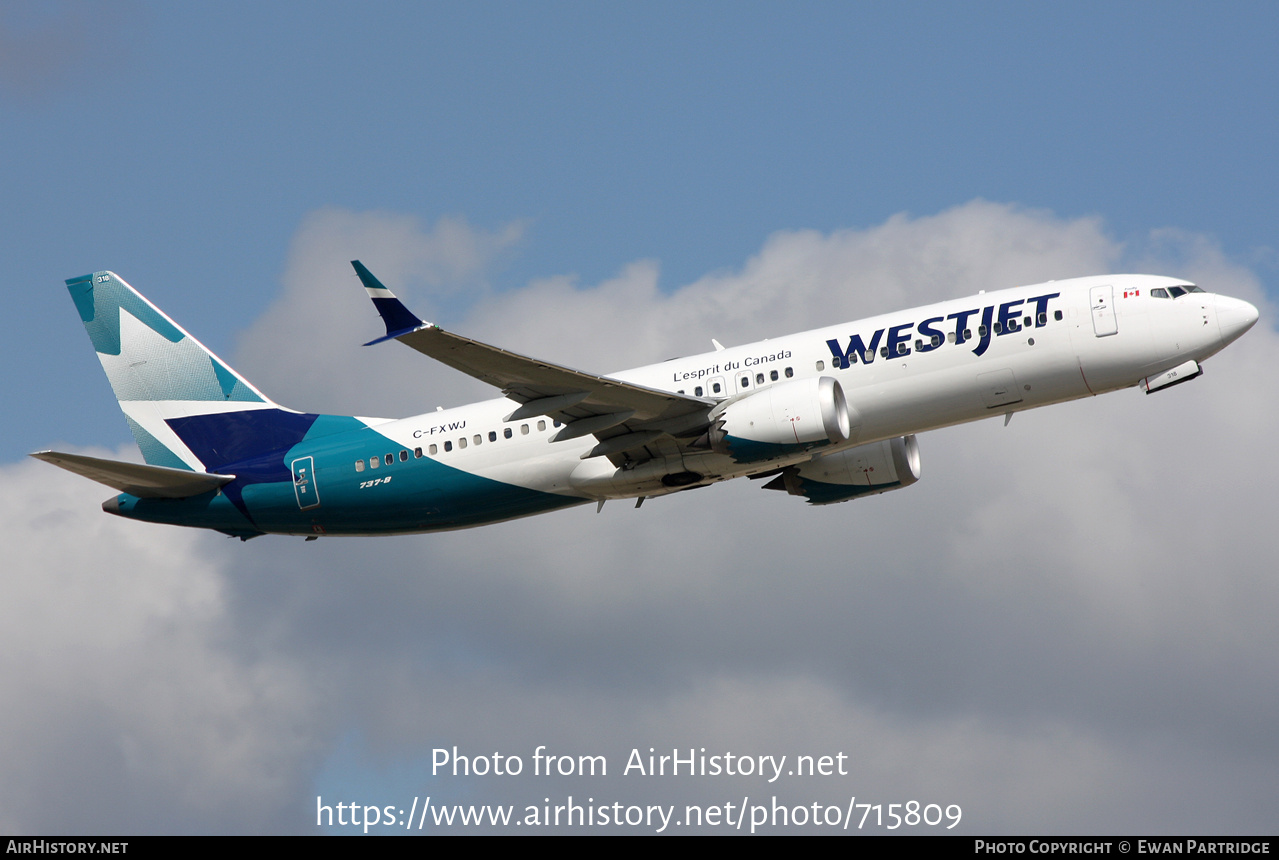 Aircraft Photo of C-FXWJ | Boeing 737-8 Max 8 | WestJet | AirHistory.net #715809