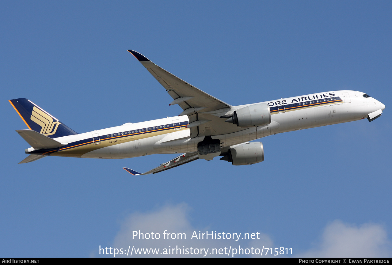 Aircraft Photo of 9V-SMP | Airbus A350-941 | Singapore Airlines | AirHistory.net #715811