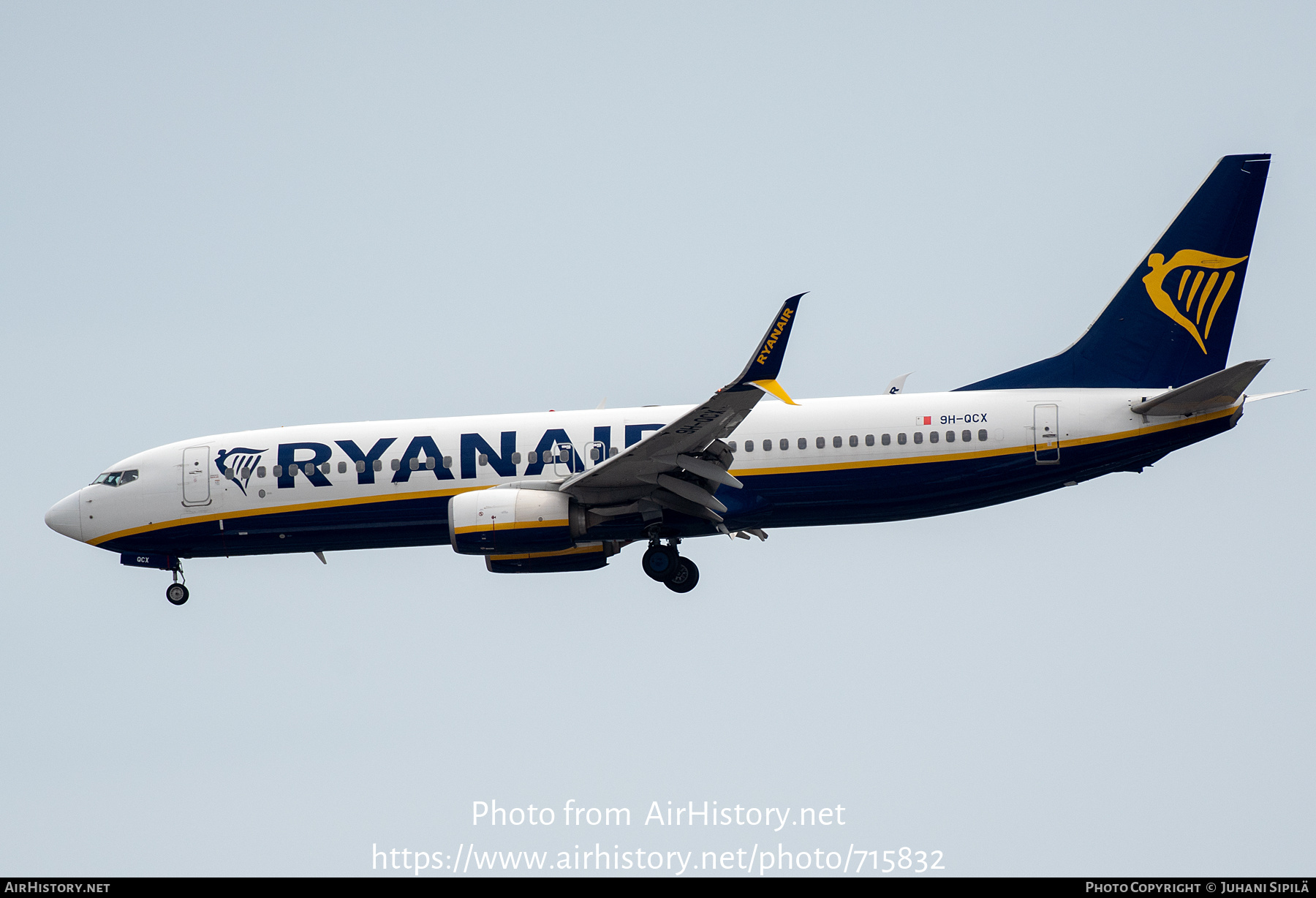 Aircraft Photo of 9H-QCX | Boeing 737-8AS | Ryanair | AirHistory.net #715832