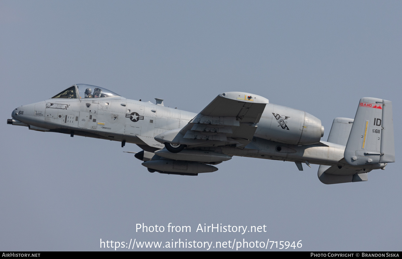 Aircraft Photo of 78-0611 / AF78-611 | Fairchild A-10C Thunderbolt II | USA - Air Force | AirHistory.net #715946