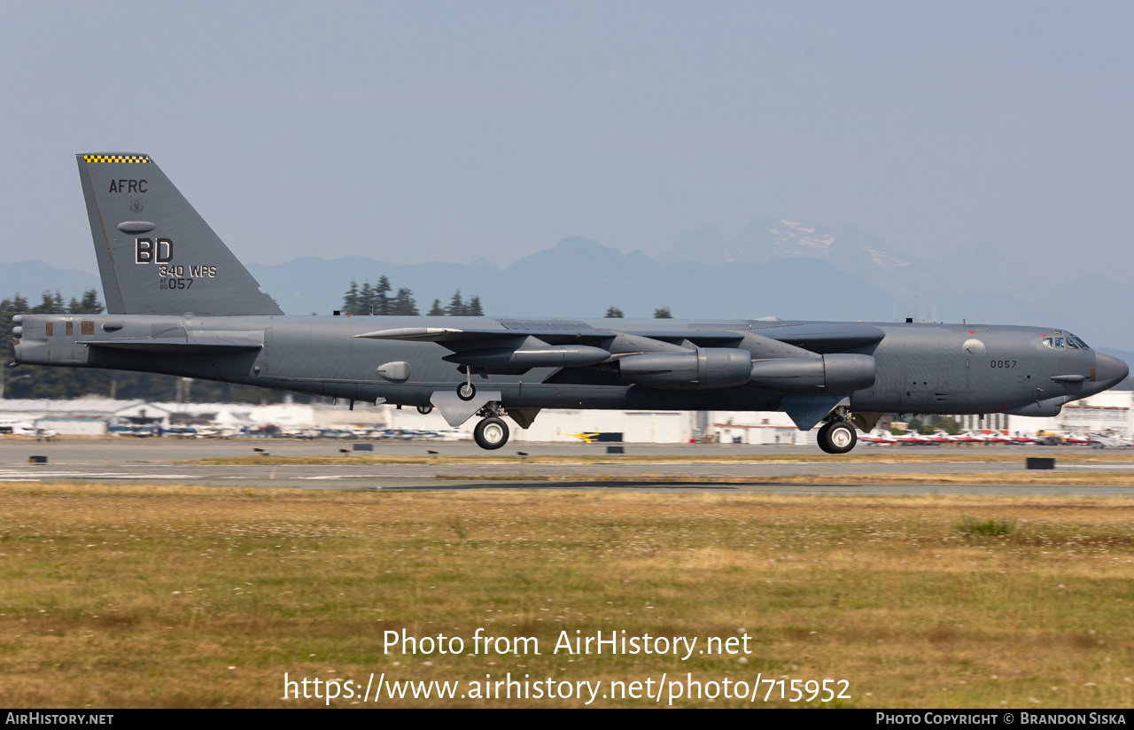 Aircraft Photo of 60-0057 / AF60-057 | Boeing B-52H Stratofortress | USA - Air Force | AirHistory.net #715952