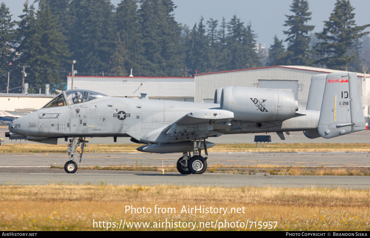 Aircraft Photo of 80-0218 / AF80-218 | Fairchild A-10C Thunderbolt II | USA - Air Force | AirHistory.net #715957