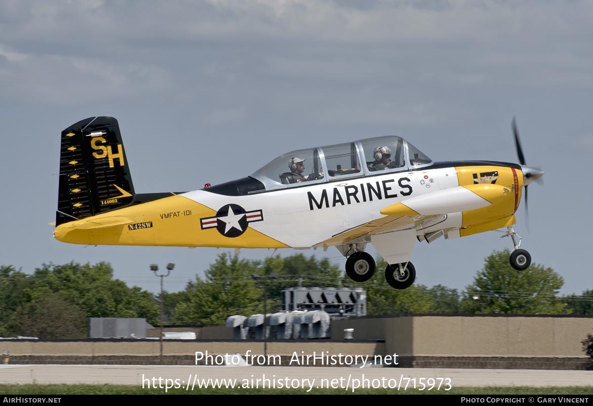 Aircraft Photo of N42SW / 144003 | Beech T-34B Mentor | USA - Marines | AirHistory.net #715973