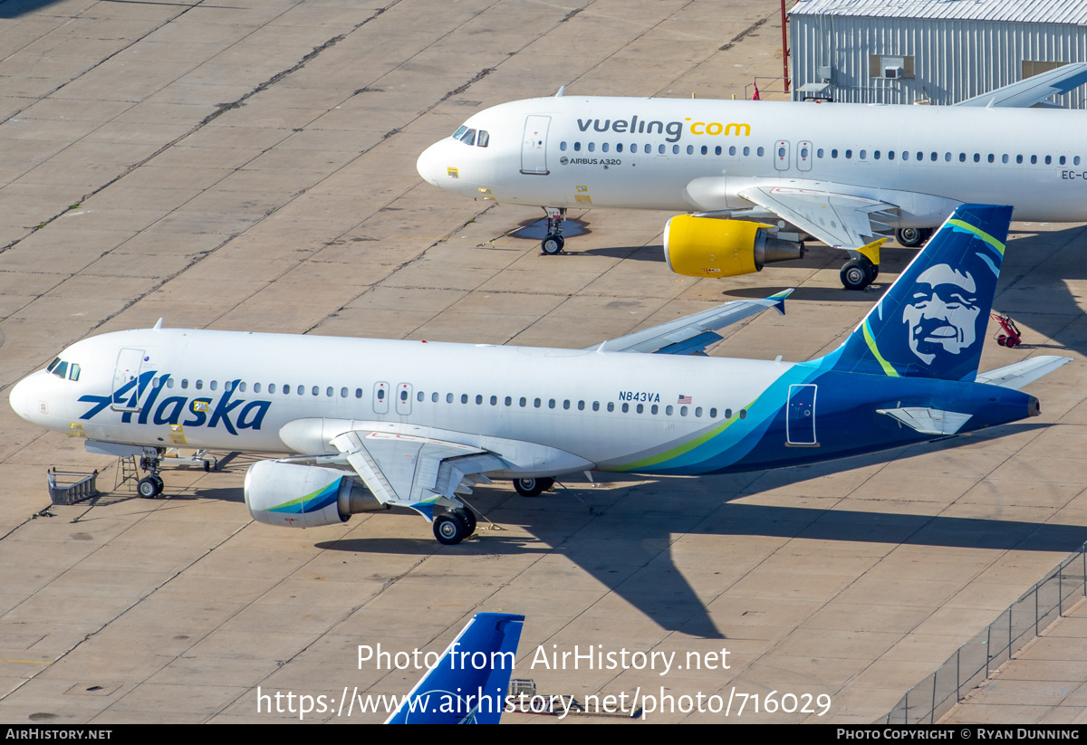 Aircraft Photo of N843VA | Airbus A320-214 | Alaska Airlines | AirHistory.net #716029