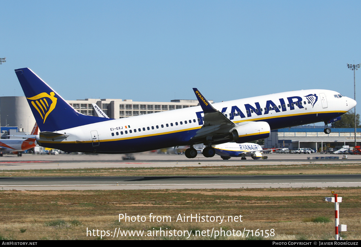 Aircraft Photo of EI-GXJ | Boeing 737-800 | Ryanair | AirHistory.net #716158