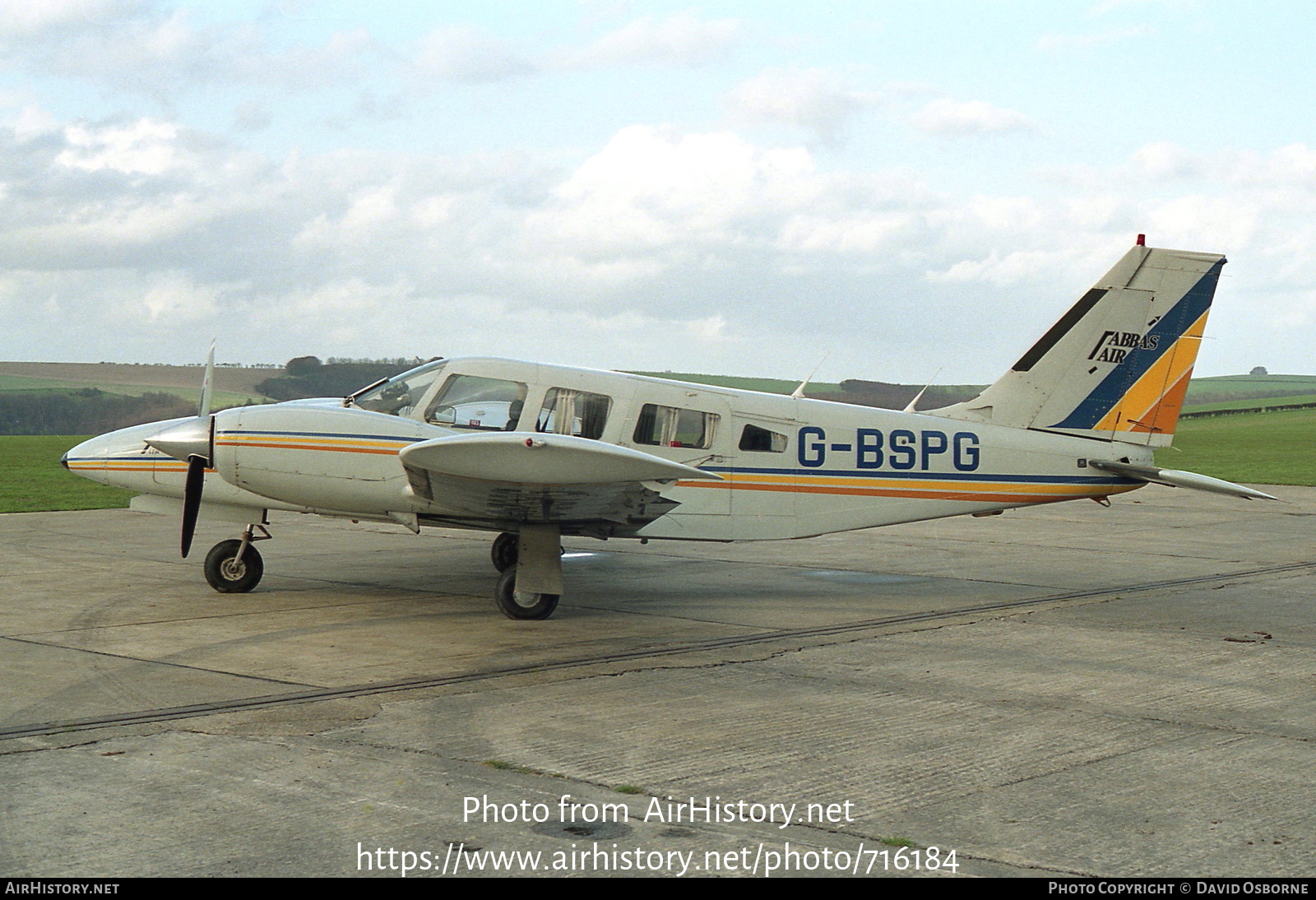 Aircraft Photo of G-BSPG | Piper PA-34-200T Seneca II | Abbas Air | AirHistory.net #716184