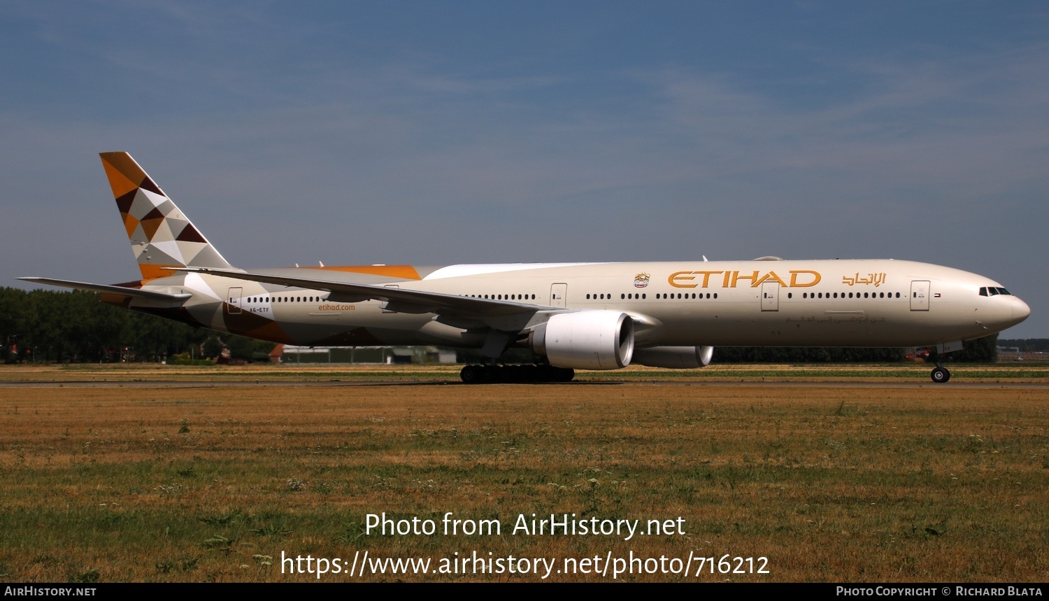 Aircraft Photo of A6-ETF | Boeing 777-3FX/ER | Etihad Airways | AirHistory.net #716212