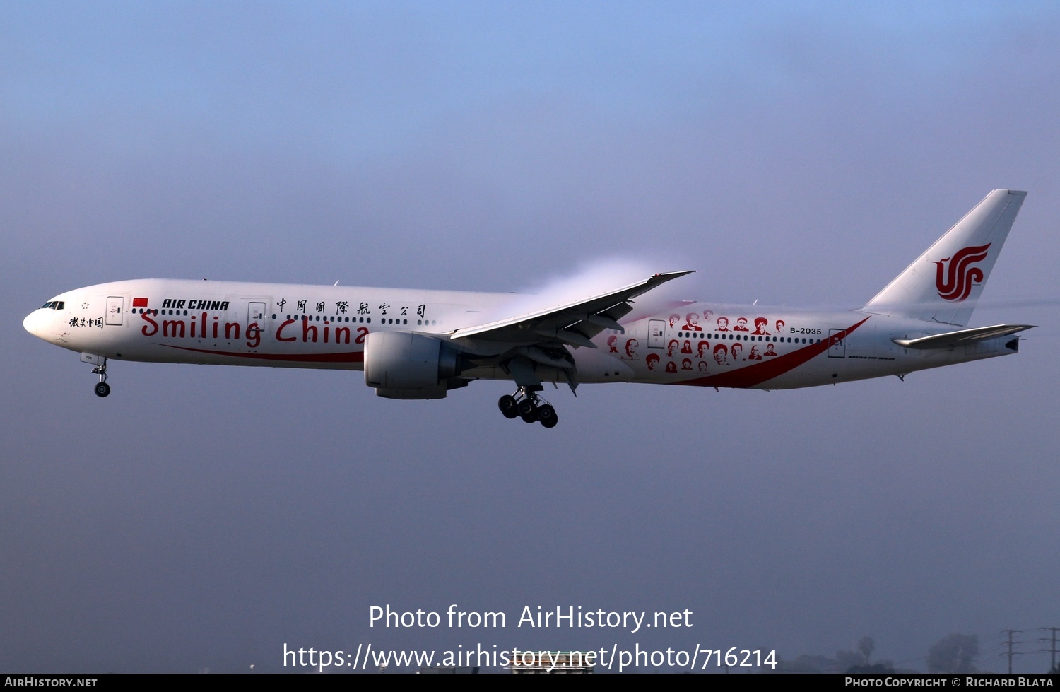 Aircraft Photo of B-2035 | Boeing 777-39L/ER | Air China | AirHistory.net #716214