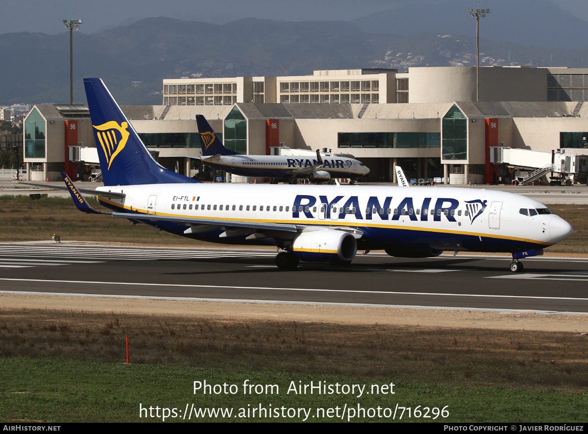 Aircraft Photo of EI-FTL | Boeing 737-800 | Ryanair | AirHistory.net #716296