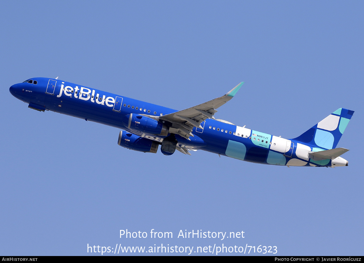 Aircraft Photo of N983JT | Airbus A321-231(SL) | JetBlue Airways | AirHistory.net #716323